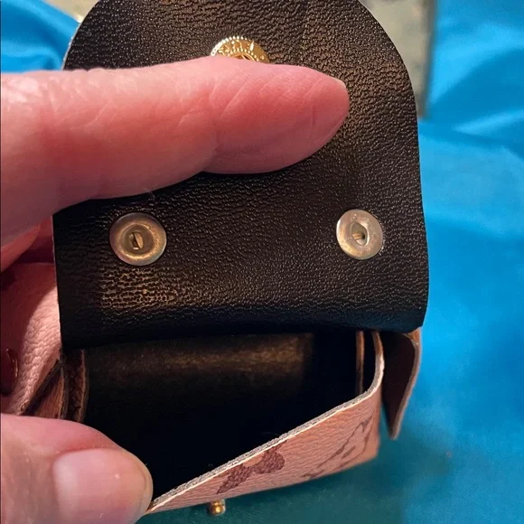 Orange and Gold Bag Charm/ Key Holder Designer Vibe! New - Picture 4 of 6